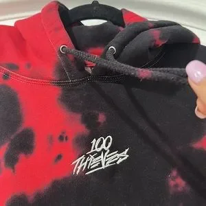 100 Thieves Sweaters Thieves Jam Hoodie Tie Dye Mens Size L